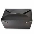 Americareroyal AmerCareRoyal #4 Folded Takeout Box Black 7.75 in. X 5.5 in. X 3.5 in., 60PK FTB4BK